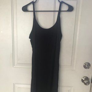 Forever 21 spaghetti strap black midi dress